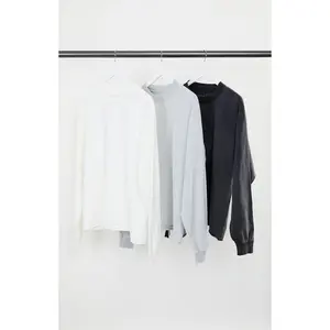 Pacsun Men's 3 Pack Premium Cropped Long Sleeve Shirts