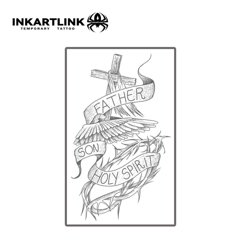 INKARTLINK Tattoo Tech, 2 Sheets Semi-Permanent Temporary Tattoos ,Repose​​,Adult Art Design,Lasts 1-2 Weeks, Waterproof, Realistic Look, No Adhesive, No Reflection,For Man And Woman,Ideal for Swimming, Party