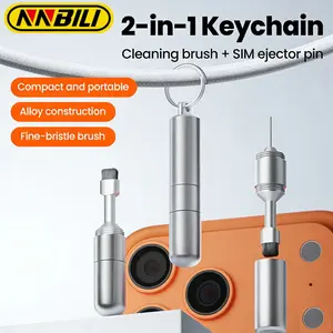 Nnbili Two-In-One Sim Card Pin Removal Tool, Cleaning Brush Reset Tool, Camera Cleaner, Universal Smartphone Earphone Cleaner Kit, Phone Repair Accessory, Electronic Gadgets