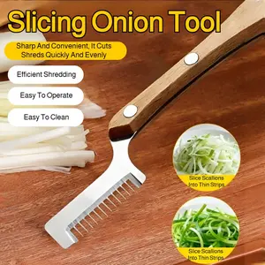 Ultra-Fine Stainless Steel Onion Shredder, Quick Prep Tool for Slicing Onions, Ginger & Garlic, Efficient Kitchen Utensil