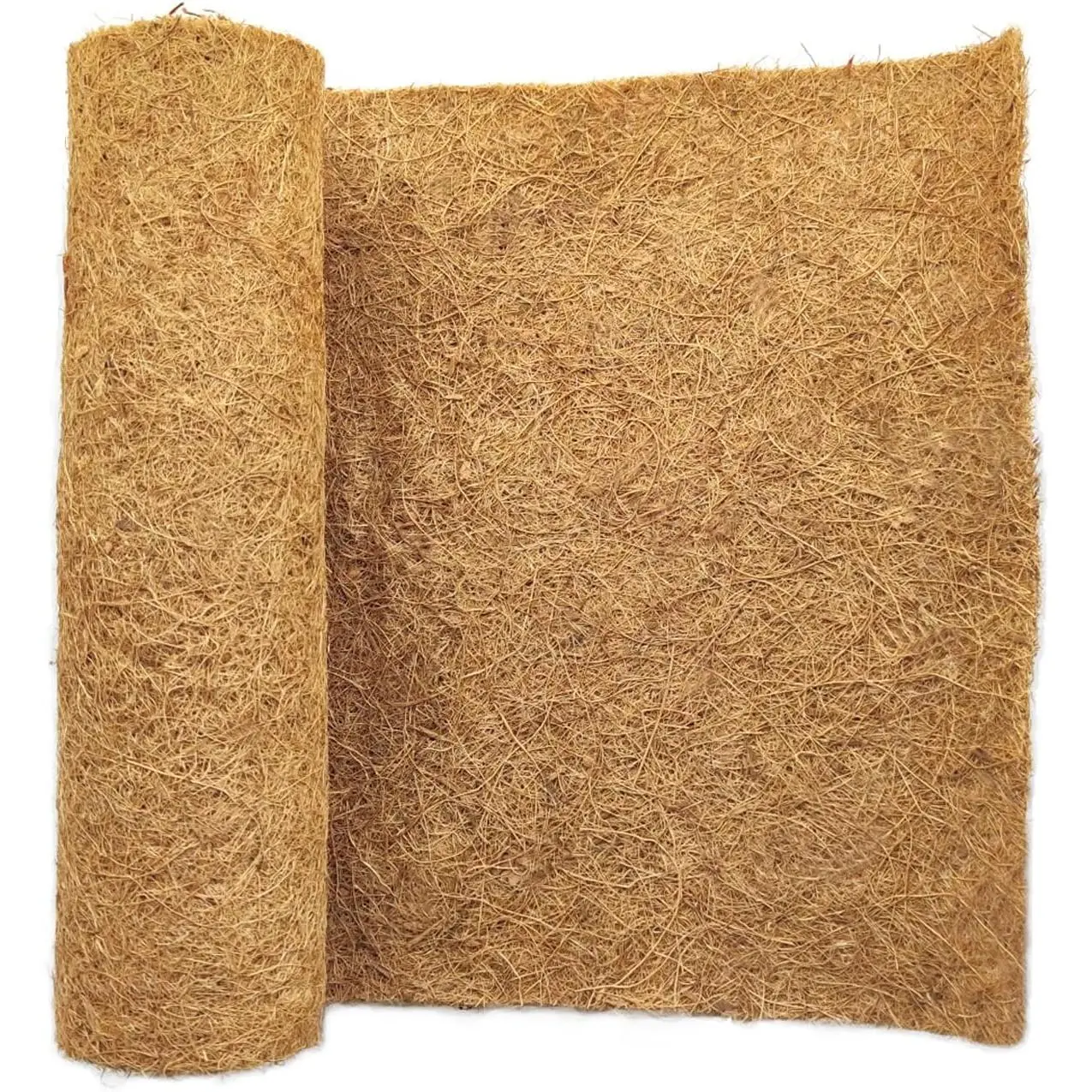 16x80 in (40x200cm) Sturdy Coconut Coir Liner Sheet, Planter Flower Basket Liner, Home DIY Projects Coco Fiber Roll for Reptile Supplies, Easy-to-Clean DIY Cut into Shapes Pet Pad