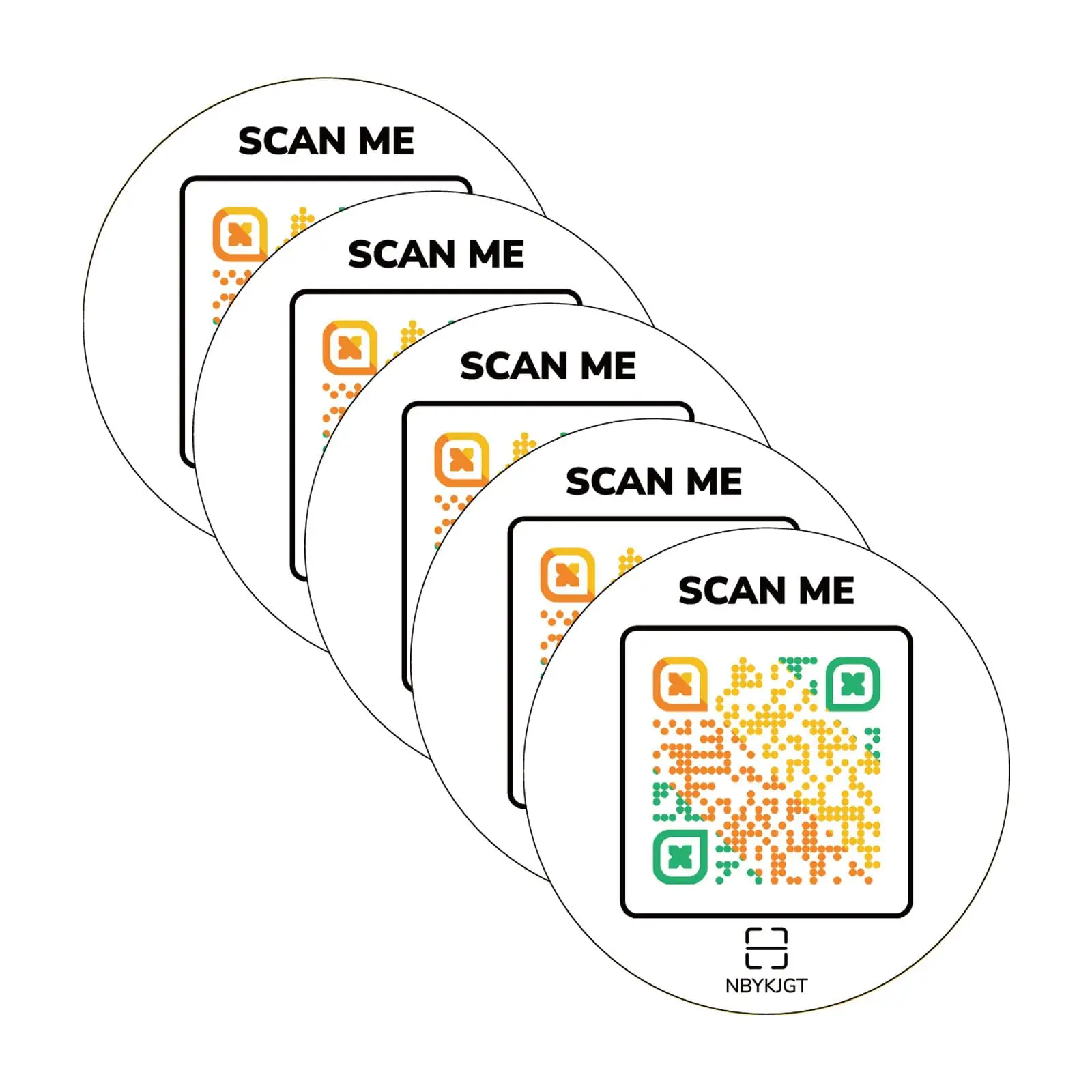 Round Sticker white-5