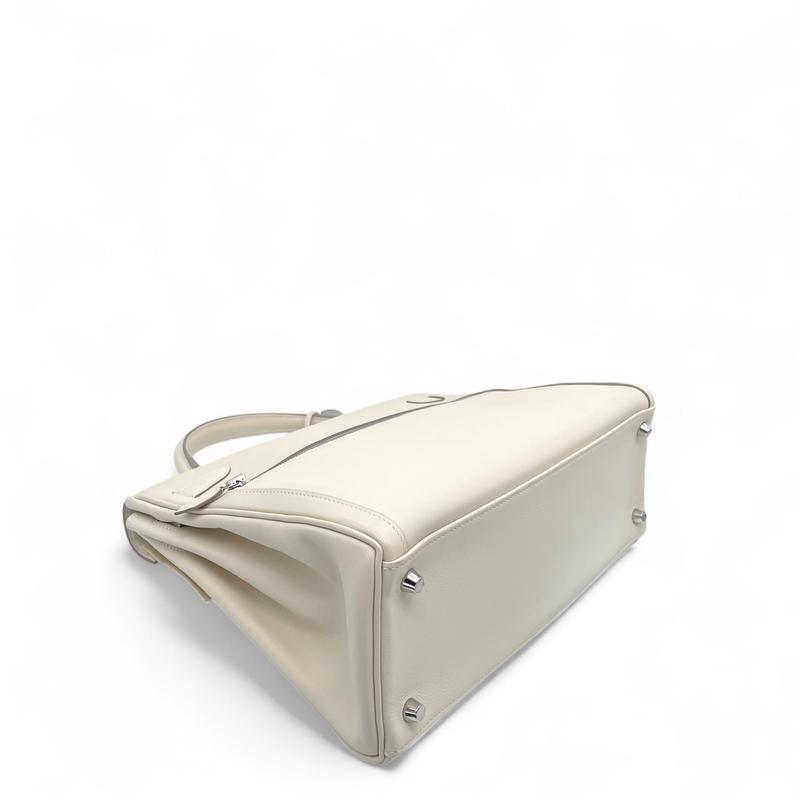 Pre-owned HERMÈS Leather tote bags Hermes Horse Shoe Lakis Kelly 32 Swift 10 Craie (jd0817a0) [Deposit 2] [Full Price $53000]