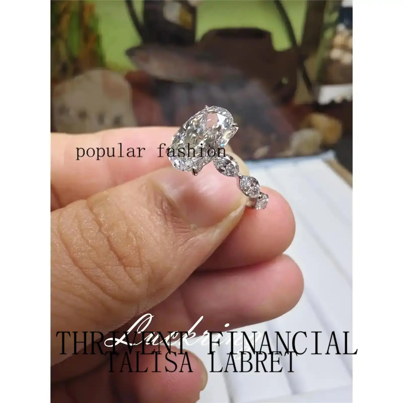 popular10K Solid Real gold Lab grown Diamond 4CT Oval IGI Diamond Ring Engagement ring Female MARQUISE 18K yellow gold wedding ringTALISATHRIVENT FINANCIAL
