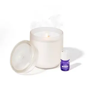 Lifelines Flameless Candle Diffuser - Frosted Glass Cream