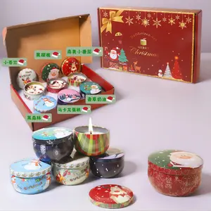 Christmas Scented Candles Set, Home Fragrance Candles, Floral Candle, 6pcs Aromatherapy Candle Gift Pack, Perfect for Christmas, Birthday, Home Decor