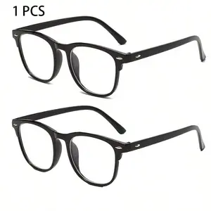 Blue Light Blocking Glasses – Anti Eye Strain Computer Glasses for Women & Men, Lightweight Square Frame Fashion Eyeglasses for Screen Time, Gaming, Work & Study – UV Protection Clear Lens Nerd Glasses