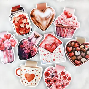 Valentine's Day Magnetic bookmark - Galentine's Day gift - Bookworm gift - Heart bookmark