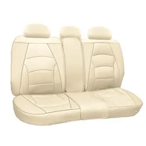 Ultra Comfort Deluxe Leatherette Bench Seat Cushions - Rear Beige