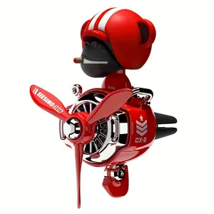 electric dipstick [Military Car Ornament] High-Quality Military-Themed Car Dashboard Ornament | Moving Head Air Vent Clip Decor with Pilot Design, Vibrant Orange & Black Accents, Non-Electric Functional Clip-On for Dashboard Vents, Unique C