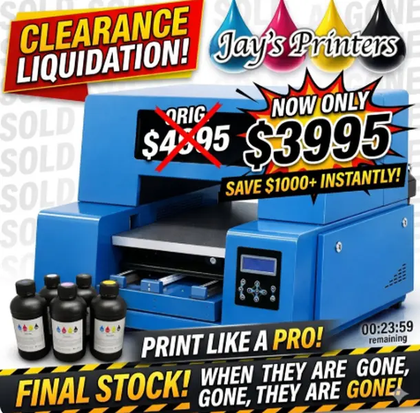 In-Stock JC2C 2 head  UV printer Flatbed  from Jay's Printers 2C