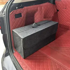 Car storage box, portable, foldable car trunk, felt cloth storage box, car interior finishing container, car organizer, Car Organization Supplies