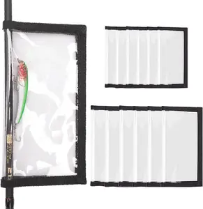 Lure Wraps, Available in Two Sizes, Keeps Lures Safe, Durable & Clear PVC, Easily See Lures, Easy Open and Close Hook & Loop System, Great Value, Includes 3 Lure Wraps