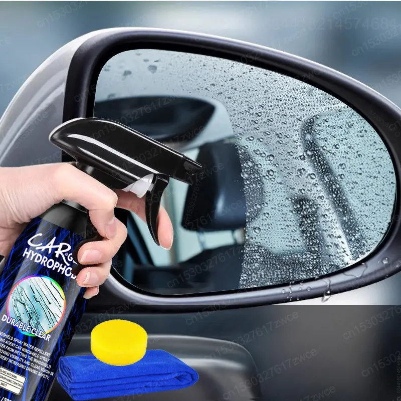 Universal Glass Anti-rain For Cars Water Repellent Fortify Hydrophobic Coating Car Windshield Rearview Mirror Glass Enhanced Visibility Spray Rainproof Agent For Car Care Protective Coating Car Windshield Cleaner Car Cleaning Spray Car Detailing Products