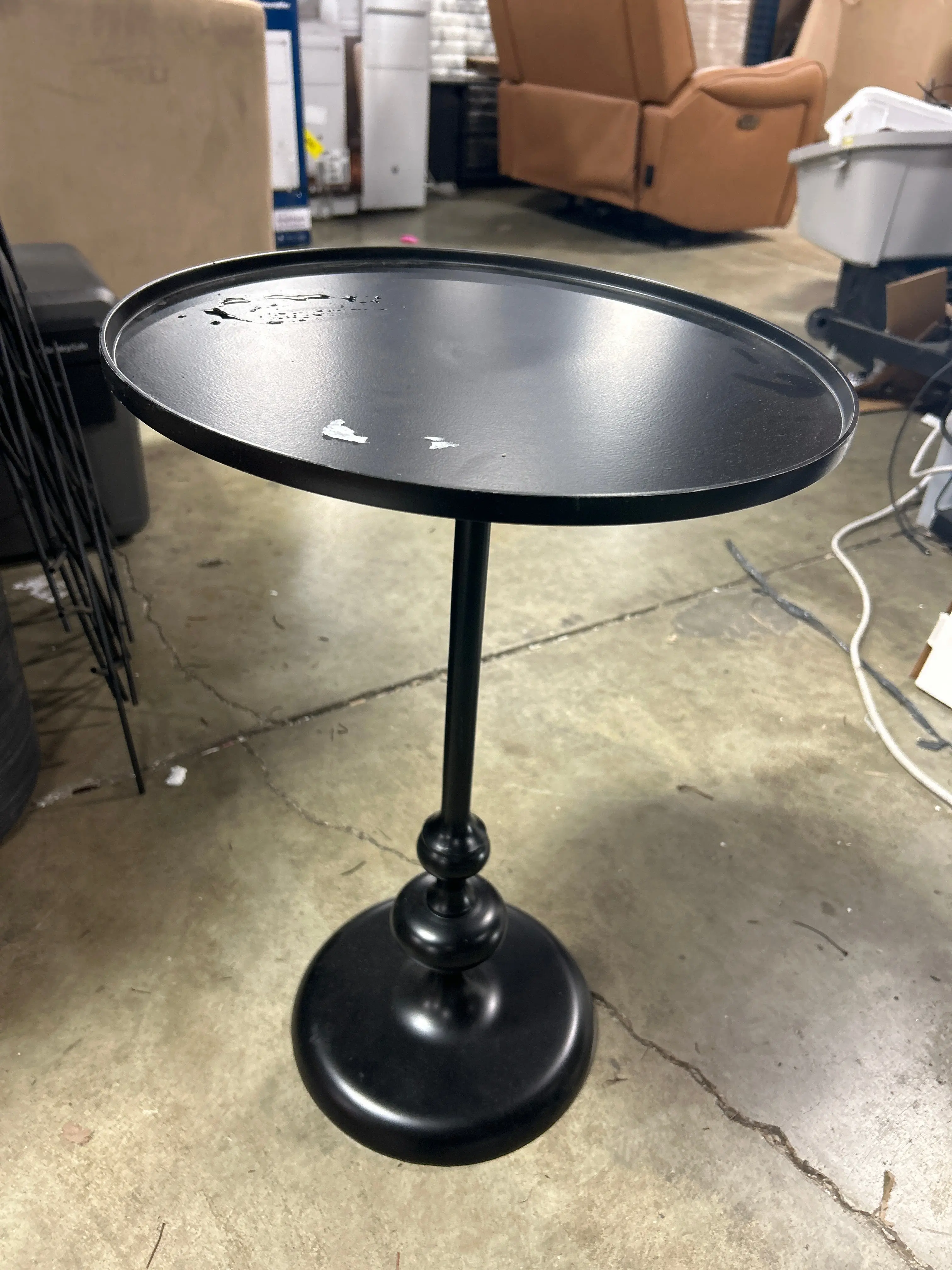 Londonberry Small Round Turned Side Table Black - Threshold™ Fully Assembled SHOWROOM ITEM