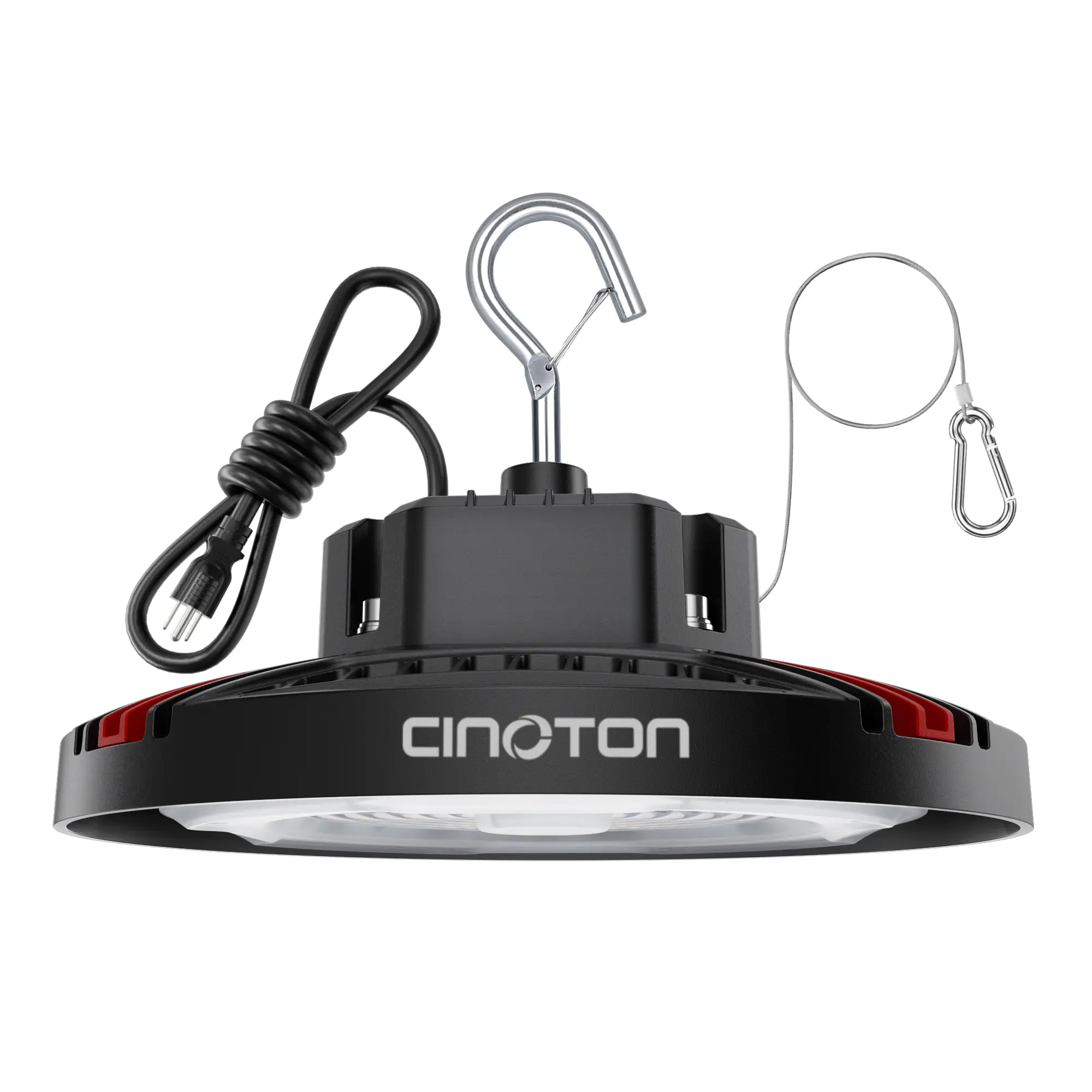 Partphoner 160W UFO High Bay Lights with US Plug,LED Shop Lights 24000lm,for Warehouse Garage Factory Barn,120V Commercial Bay Lighting 5000K-Daylight