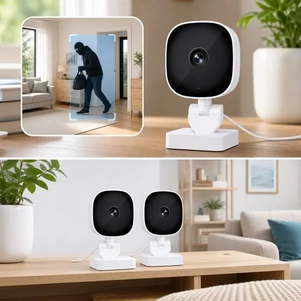 3MP 2K Indoor Window Security Camera with Wi-Fi, Color Night Vision and Motion Detection