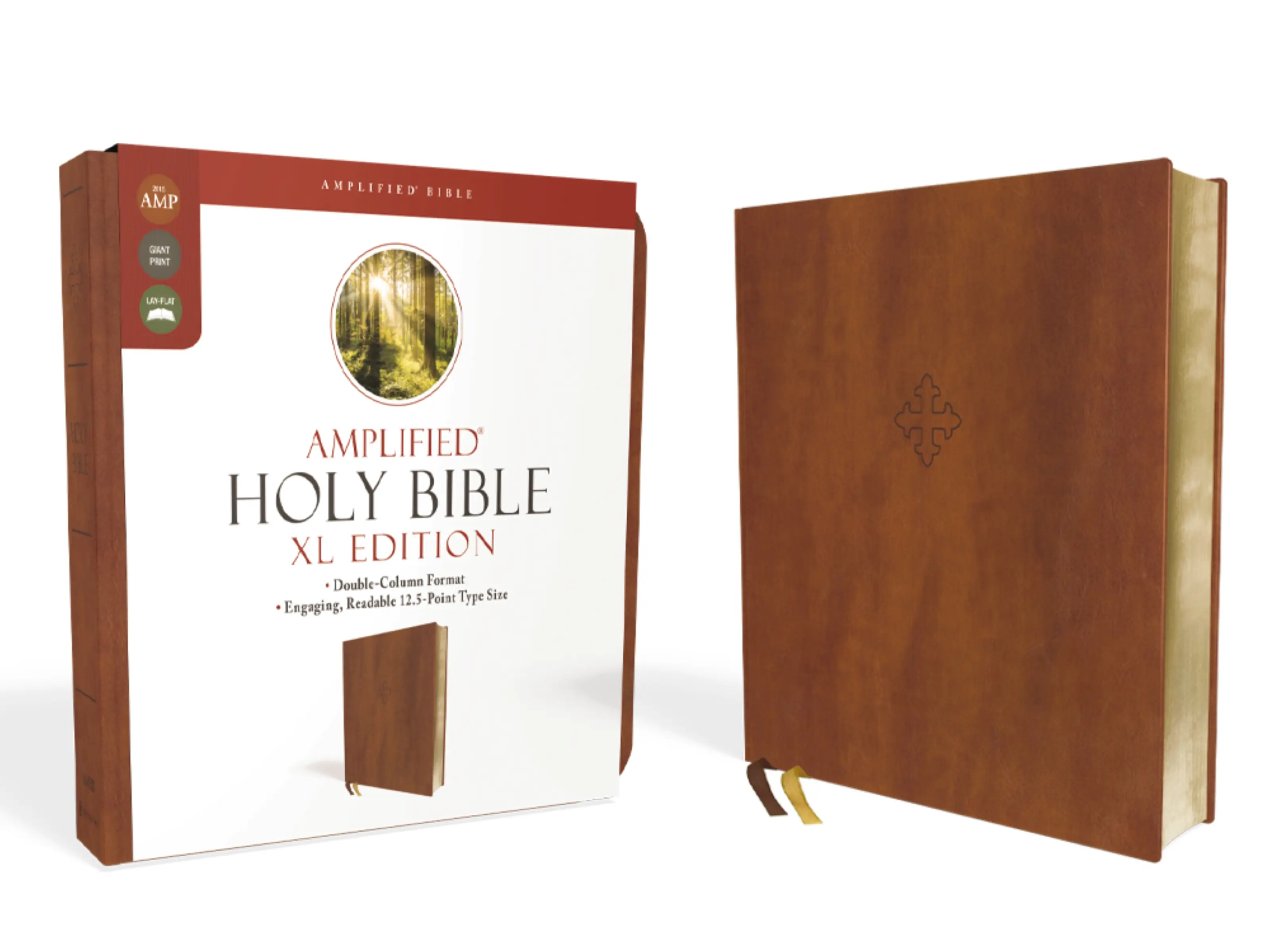 Amplified Holy Bible, XL Edition, Leathersoft, Brown by Zondervan [Leatherbound Book]