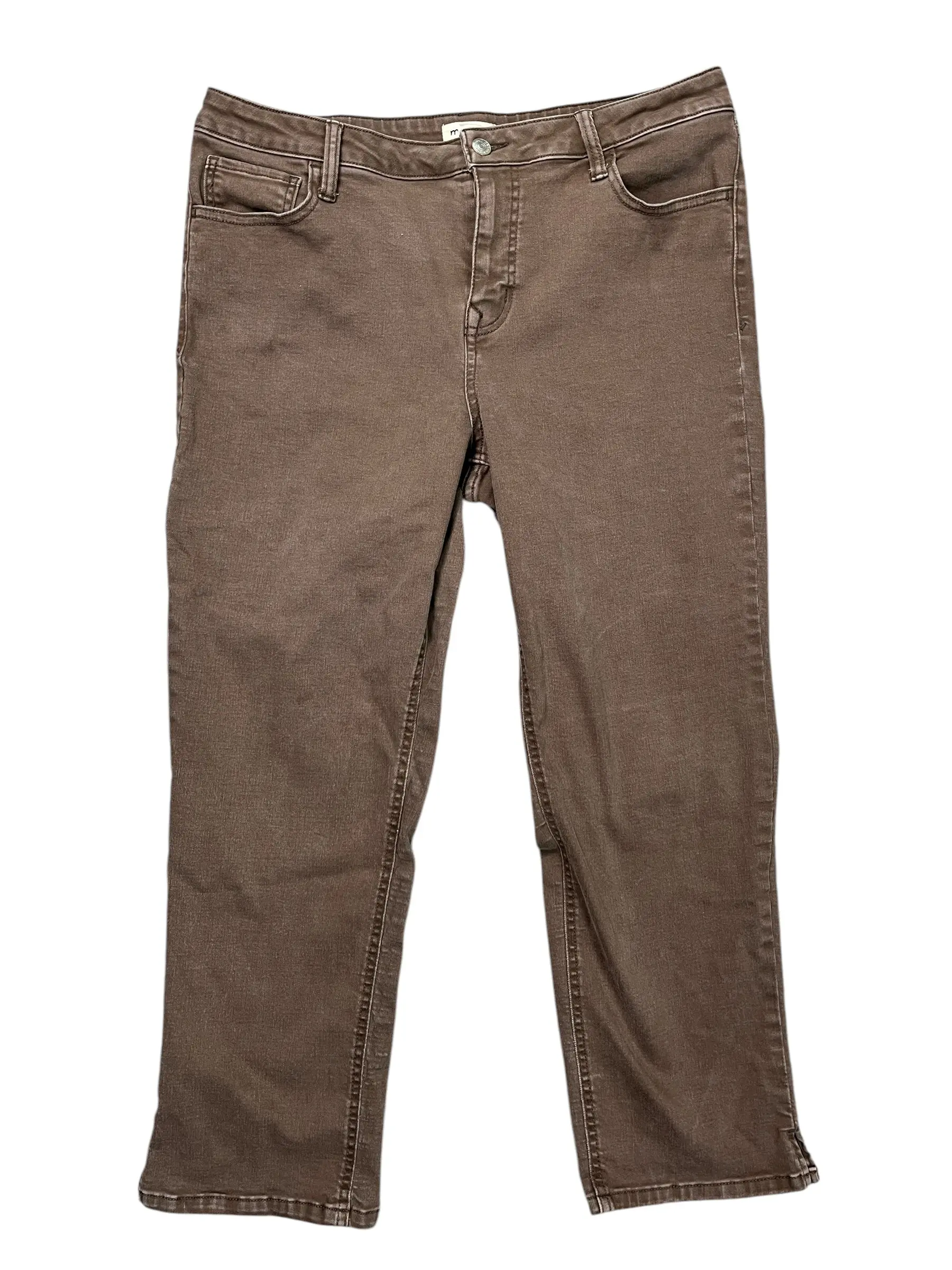 Jeans Straight By Maurices In Brown Denim, Size:14
