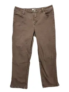 Jeans Straight By Maurices In Brown Denim, Size:14
