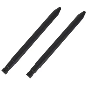 17" Stabilizer Hay Bale Spear Attachment, Pair Quick Attach Bale Spike without Sleeves, Black Powder Coated Hay Bale Forks Handing Equipment Fit for for Skid Steer Mount Plate Tractors Loaders