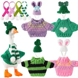 4 SetDesk Goose Outfits 7inch Desktop Goose clothes Desk Goose Accessories Set for Magnetic Goose Statue