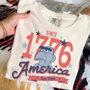 [SALE UP TO 50%] [FREE SHIP] Retro The Muppets Sam Eagle 4th Of July T-shirt, 250th USA Anniversary Tee, USA Flag, Independence Day Tee, Patriotic Shirt