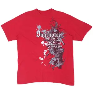 Southpole T-Shirt, Skull Gothic Grunge Graphic Shirt, Y2K Emo Streetwear Tee, Crew Neck, Short Sleeve, Cotton, Gift for Alt Him Her, Men And Womenswear Top