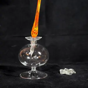 Murano Glass Dip Pen Set with Inkwell and Pen Rest (One Pen, Choice of Colors)