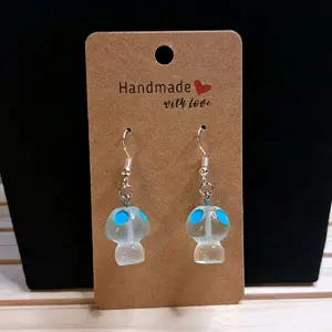 Glow in the Dark Mushroom Earrings