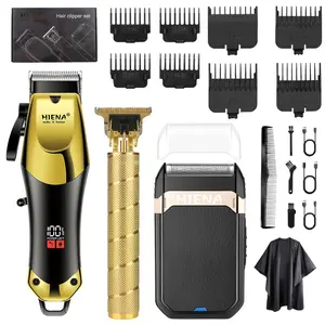Rechargeable USB Hair Clipper Set with Limited Combs and Charging Cable, Perfect for Men Stylists, Salons, and Home Use