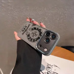 Cross logo Magnetic Phone Case, Metal Camera Frame + Independent Metal Buttons, Compatible with iPhone 12 13 14 15 16 17 Pro Max, Multiple Colors Available