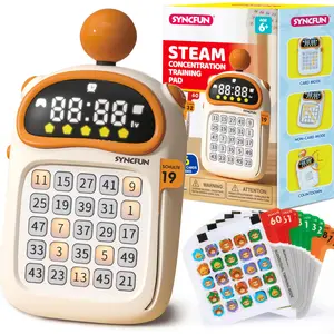 Syncfun Handheld Game for Kids Schulte Training Machine with Flash Cards Preschool Learning Toy Educational Attention Memory Trainer Christmas Birthday Gifts for Boys Girls Ages 6 12 Valentine's Day Gifts for Kids