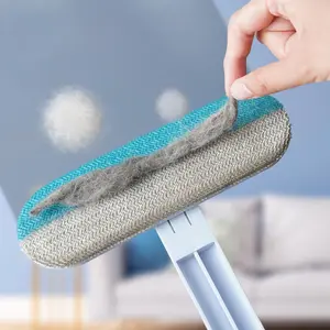 Long Handle Pet Hair Removal Tool Multi Functional Cat Brush for Carpet Bed Hair Cleaner Adhesive Remover Efficient Pet Care