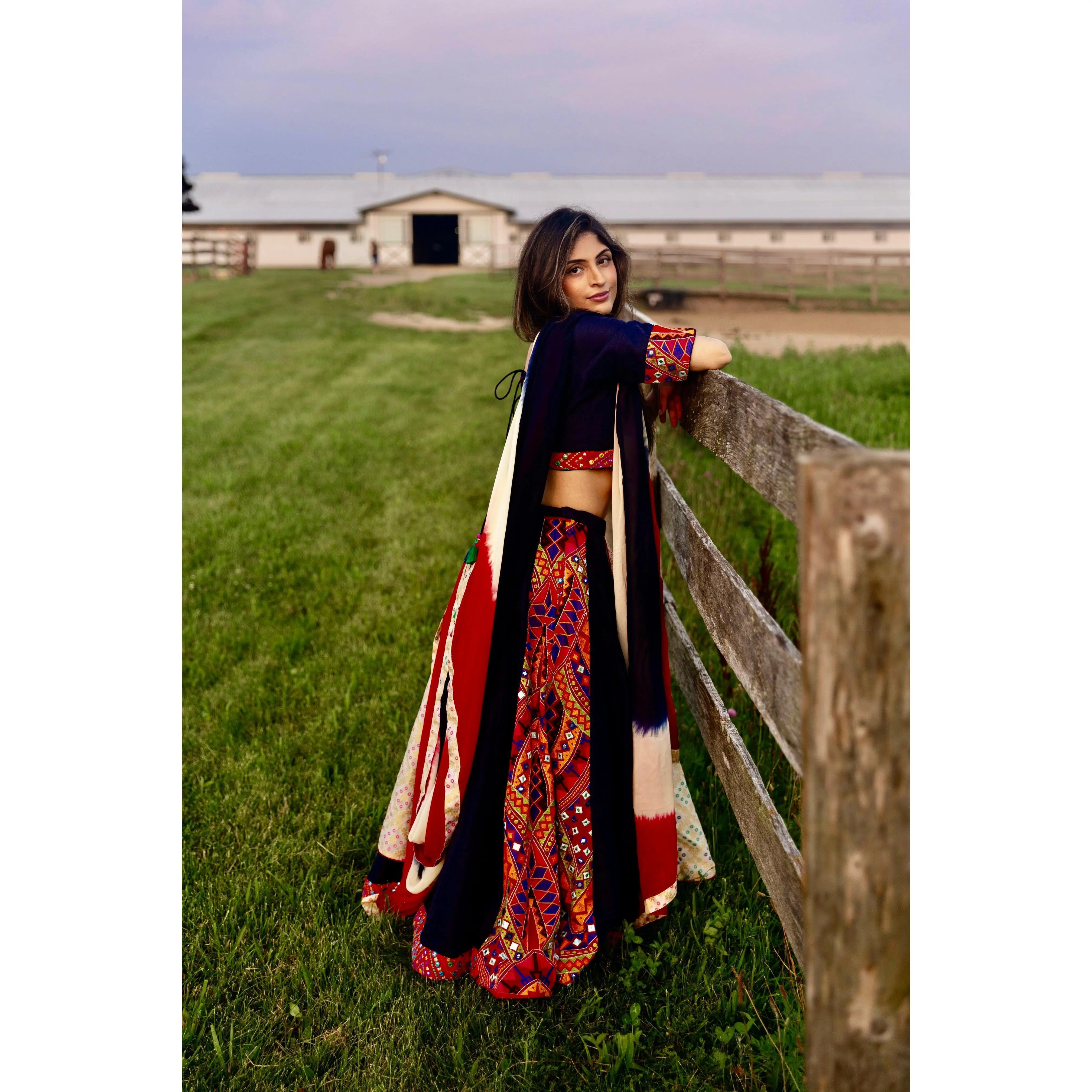 Kane Navy Lehenga Choli Set