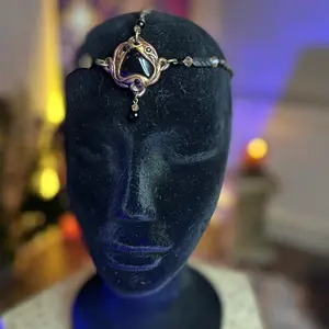 Black Obsidian Crown Activation Boho Style Gemstone Crown for Spiritual Healing and Energy Activation