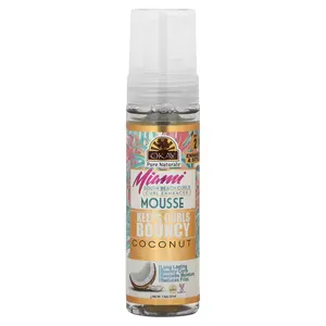 Okay Pure Naturals Miami South Beach Curls,  Curl Enhancer Mousse, Coconut, 7.5 oz (221 ml)