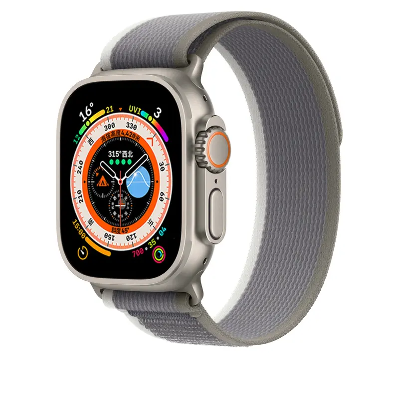 Trail Loop Nylon Band - Compatible with Apple Watch Ultra 1/2/3 Band 49mm 46mm 45mm 44mm 42mm 41mm 40mm 38mm Men Women, Braided Elastic Weave Sport Strap for iWatch Ultra 1/2/3, iWatch Ultra Series 11/10/9/8/7/6/5/4/3/2/1 Wearable, Multi-Size,