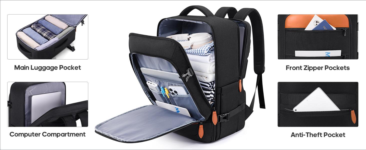 Miusse 7-Piece Hardside Luggage Set – 20/24/28 Inch Spinner Suitcases with TSA Lock, Carry-On, Travel Backpack & 3 Packing Cubes#SpringStatements