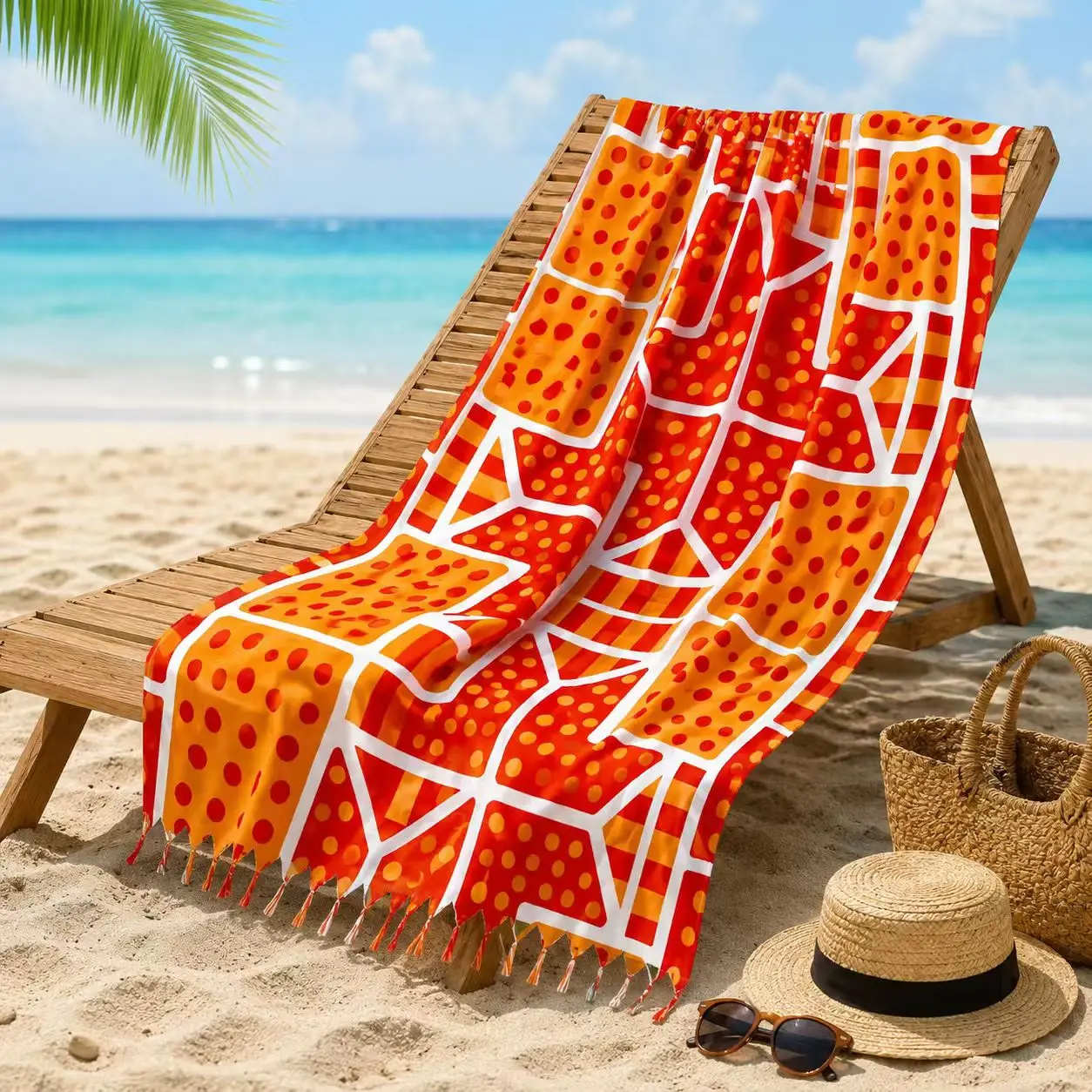 2-in-1 Beach Storage Bag & Beach Towel—A set featuring a large family-sized beach towel and a tote storage bag, a must-have for fitness, vacations, camping, and travel, suitable for both women and men