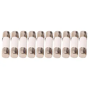 10Pcs 250V 0.5A 500mA Fast Blow Ceramic Fuses Tubes 5mm x 20mm