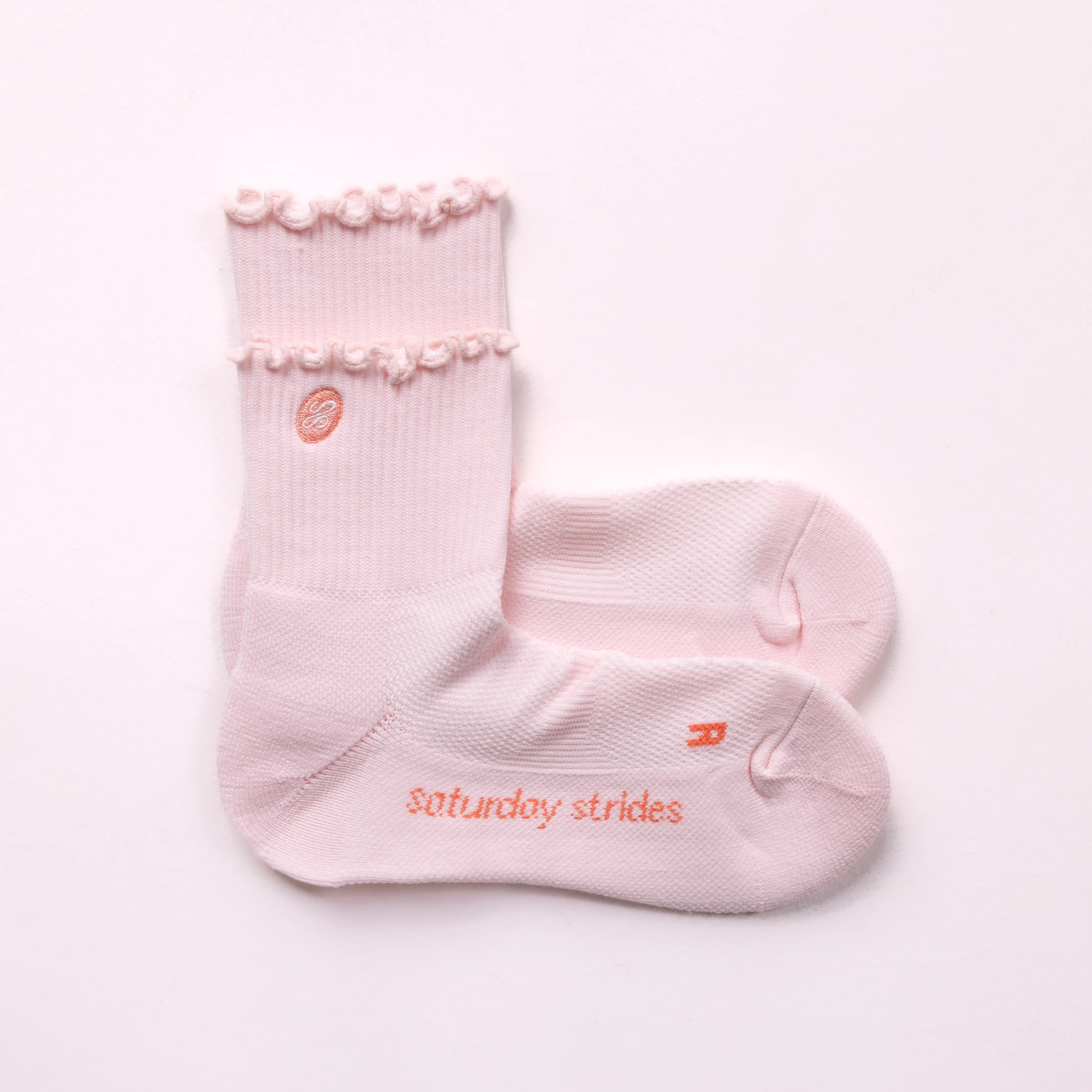 Primrose Pink Performance Ruffle Sock Primrose Pink Performance Ruffle Sock