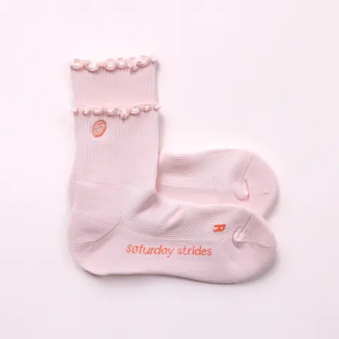 Primrose Pink Performance Ruffle Sock