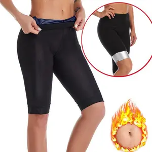 Women's high-waisted exercise slimming pants, silver ion fitness sweating pants, sauna sweating shaping pants