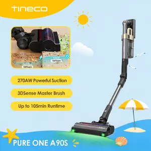 Tineco Pure ONE A90S Cordless Vacuum Cleaner, 270AW Powerful Suction, Up to 105min Runtime, 3DSense Master Brush, 150° Green LED Light, Stick Vacuum Cleaner for Pet Hair, Carpet & Hard Floor summerwins