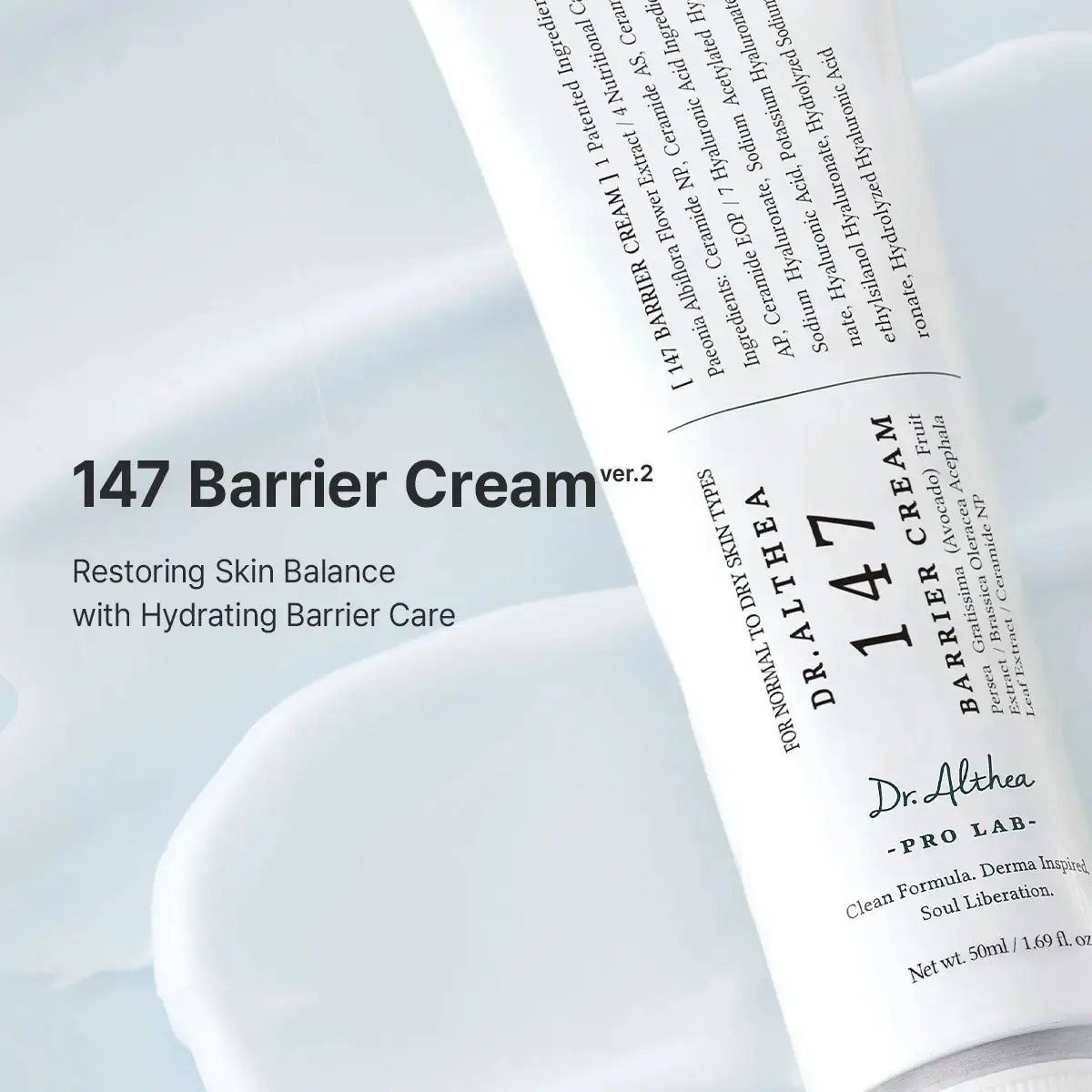 Dr.Althea 147 Barrier Cream, Ectoin Ceramide Skin Barrier Repair Moisturizer For Dry Skin
