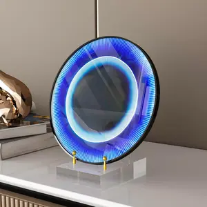 Easel Display Stand with Adjustable -Toned Hardware for Pictures,  Clear  Stand with Floating Appearance for Cookbook, Invitation and Plates, 2-Packs