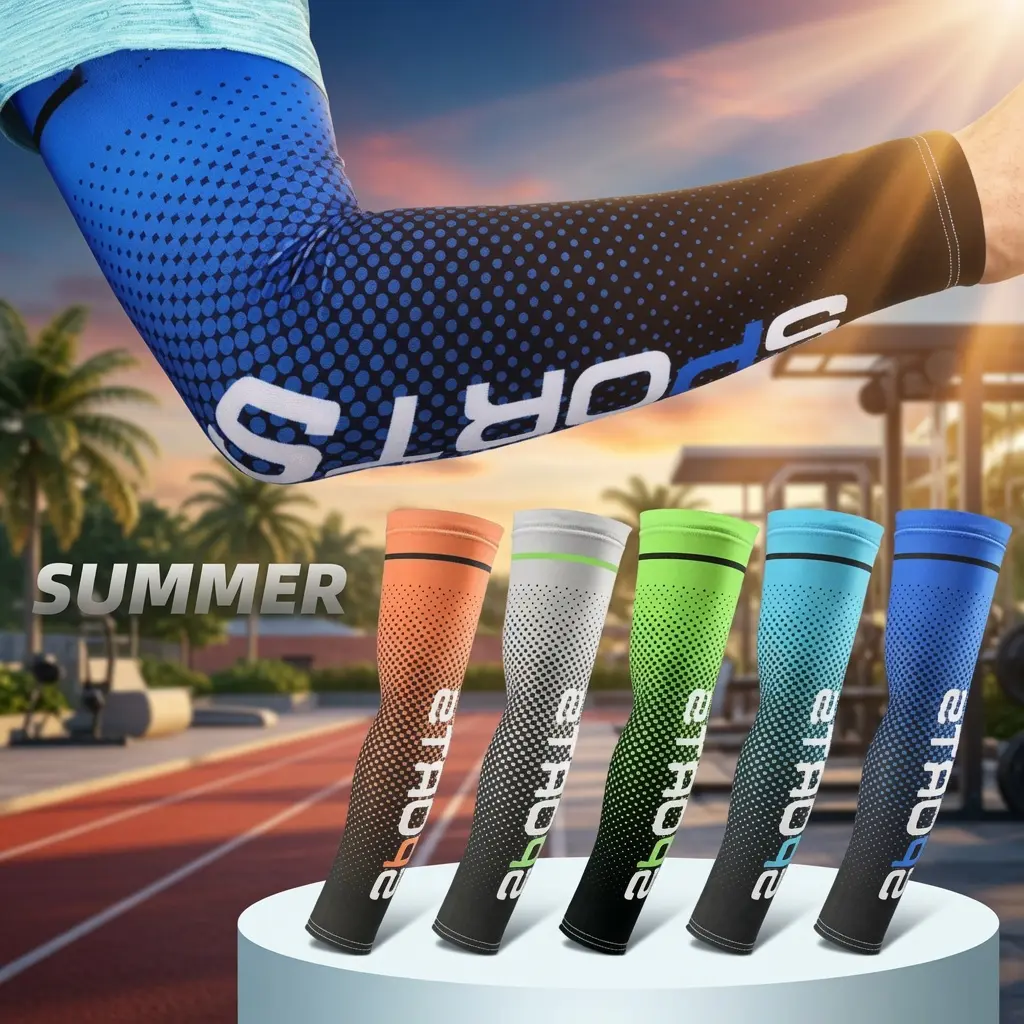 Unisex Plain Cooling Arm Sleeves (5 Pairs) - Pull-On, UV-Blocking, Heat-Protective Stylish Sports Accessory for Outdoor Enthusiasts, Fitness homedecor, Cool Sports & Outdoor Accessory, Arm Sleeves Cover,back to school,back to school haul