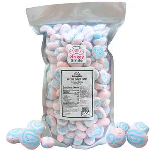 Freeze Dried Candy Cotton Candy Salt Water Taffy Bulk Party Size 1.5LB Jumbo Giant Bag - Cut To Bite Sized Pieces - Ships In Box - Deliciously Crunchy, Intense Flavor, Lightweight Snack bulk candy