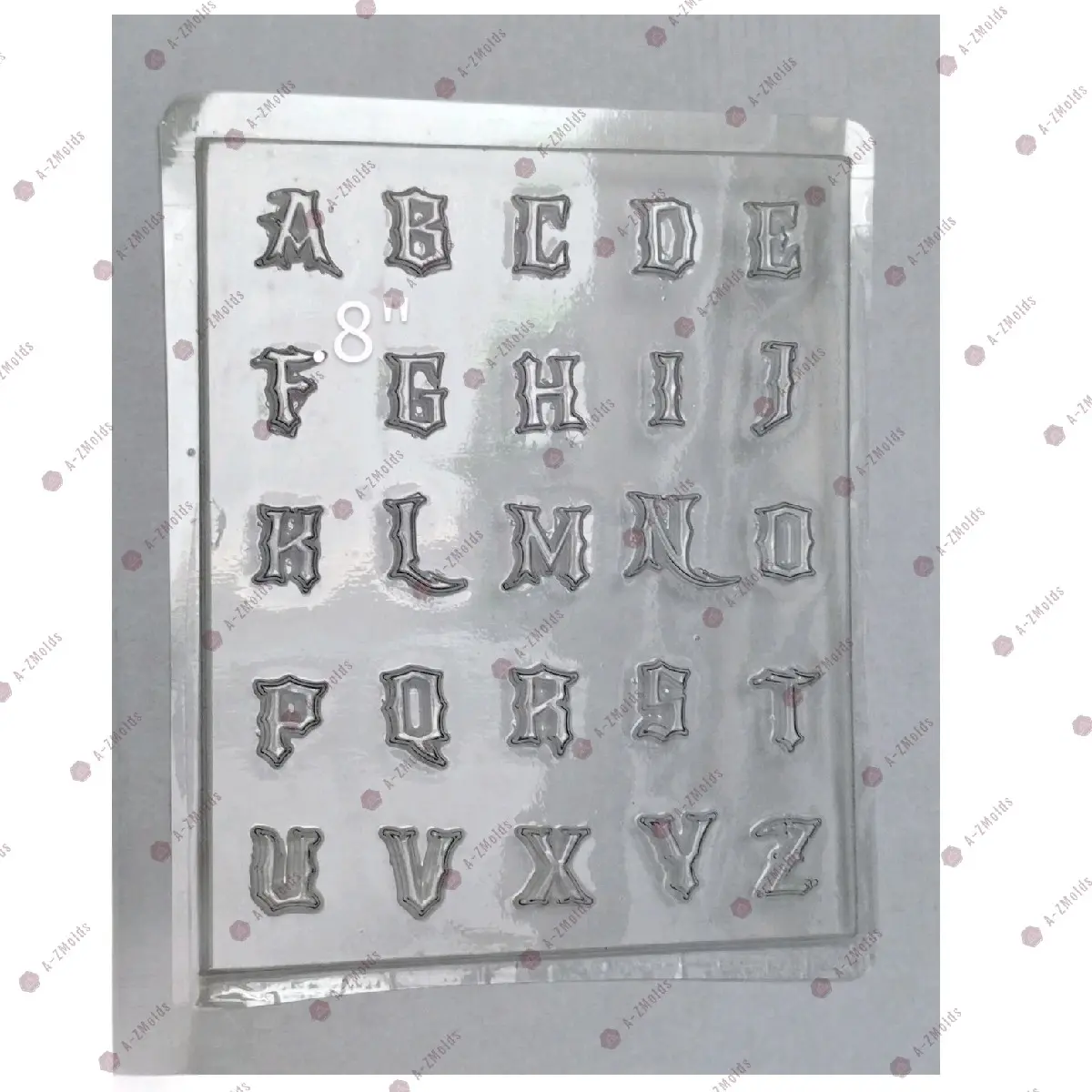 Gothic, old English Font Chocolate mold Gothic, old English Font Chocolate mold
